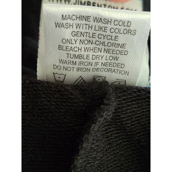 Its Happy Bunny Shorts Juniors Sz L Black Bunny Design Y2K VTG Frayed Drawstring - Picture 6 of 6